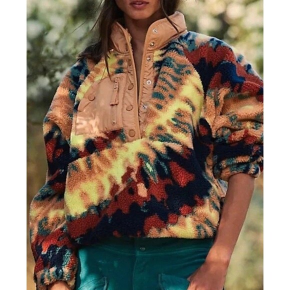 Free People Oasis Aurora Pullover Jacket Hit The Slopes Womens XS Gorpcore Ski - Picture 1 of 10